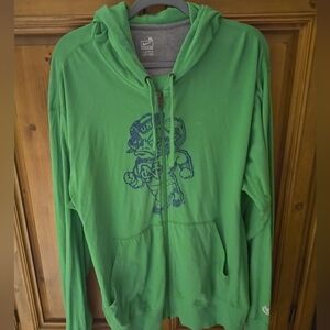 Nike Men's Green Zip-Up Hoodie with Graphic Carolina Tarheels*